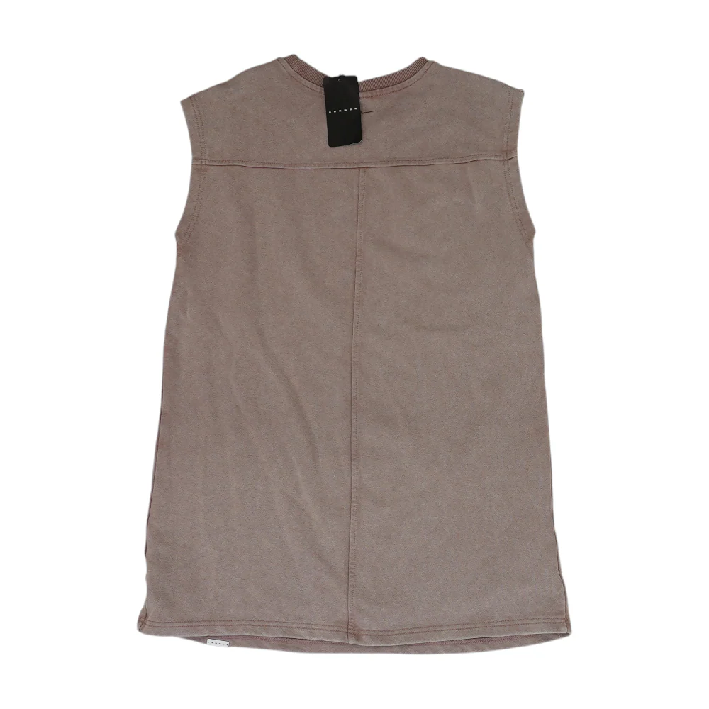 Brown Solid Casual Tank - Image 2