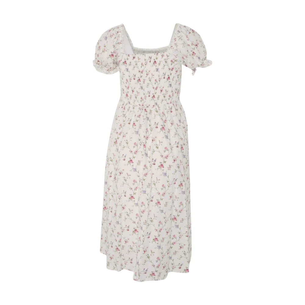 White Floral Midi Dress - Image 2