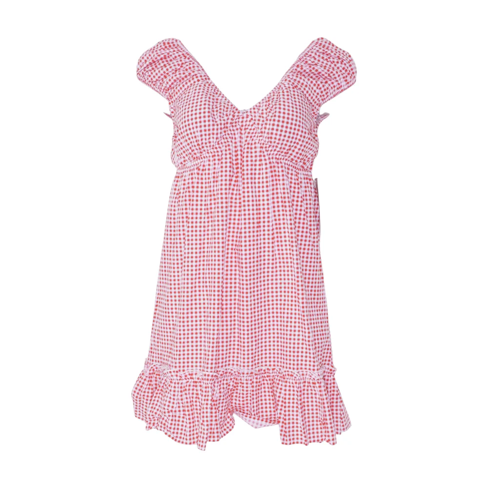 Red Check Mini Dress