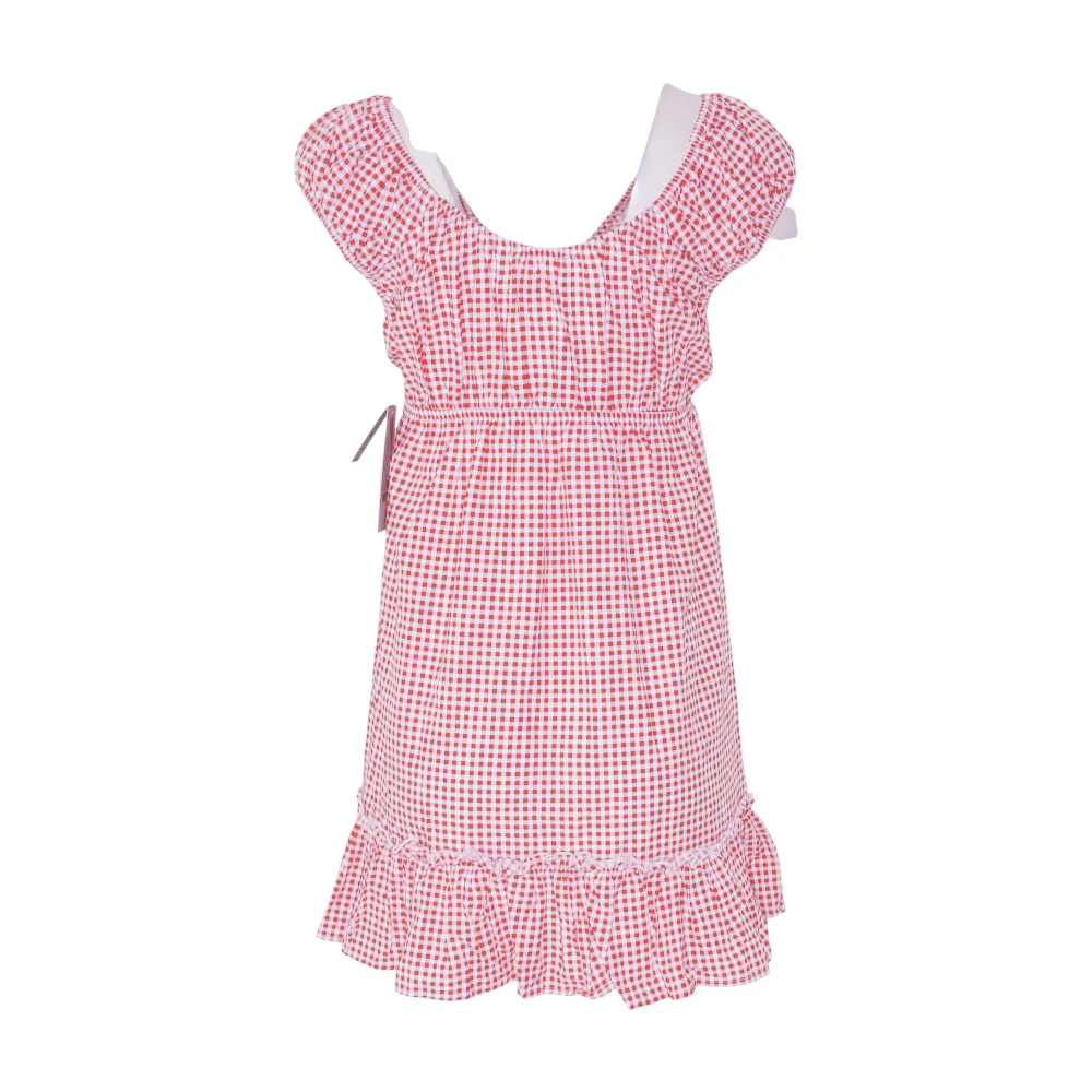 Red Check Mini Dress - Image 2