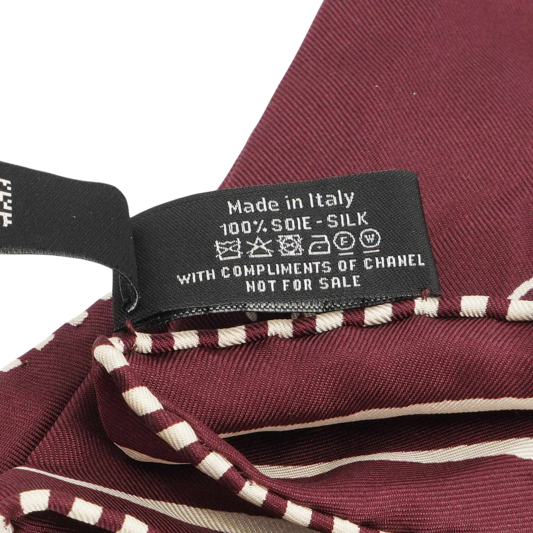 Burgundy Silk Twill Scarf - Image 3