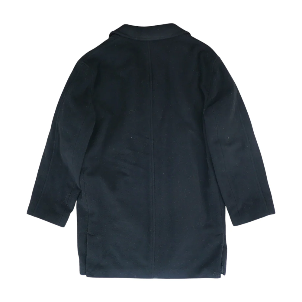 Black Long Solid Coat - Image 2