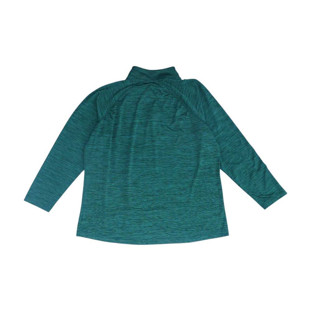 Green Solid 1/4 Zip Pullover - Image 2