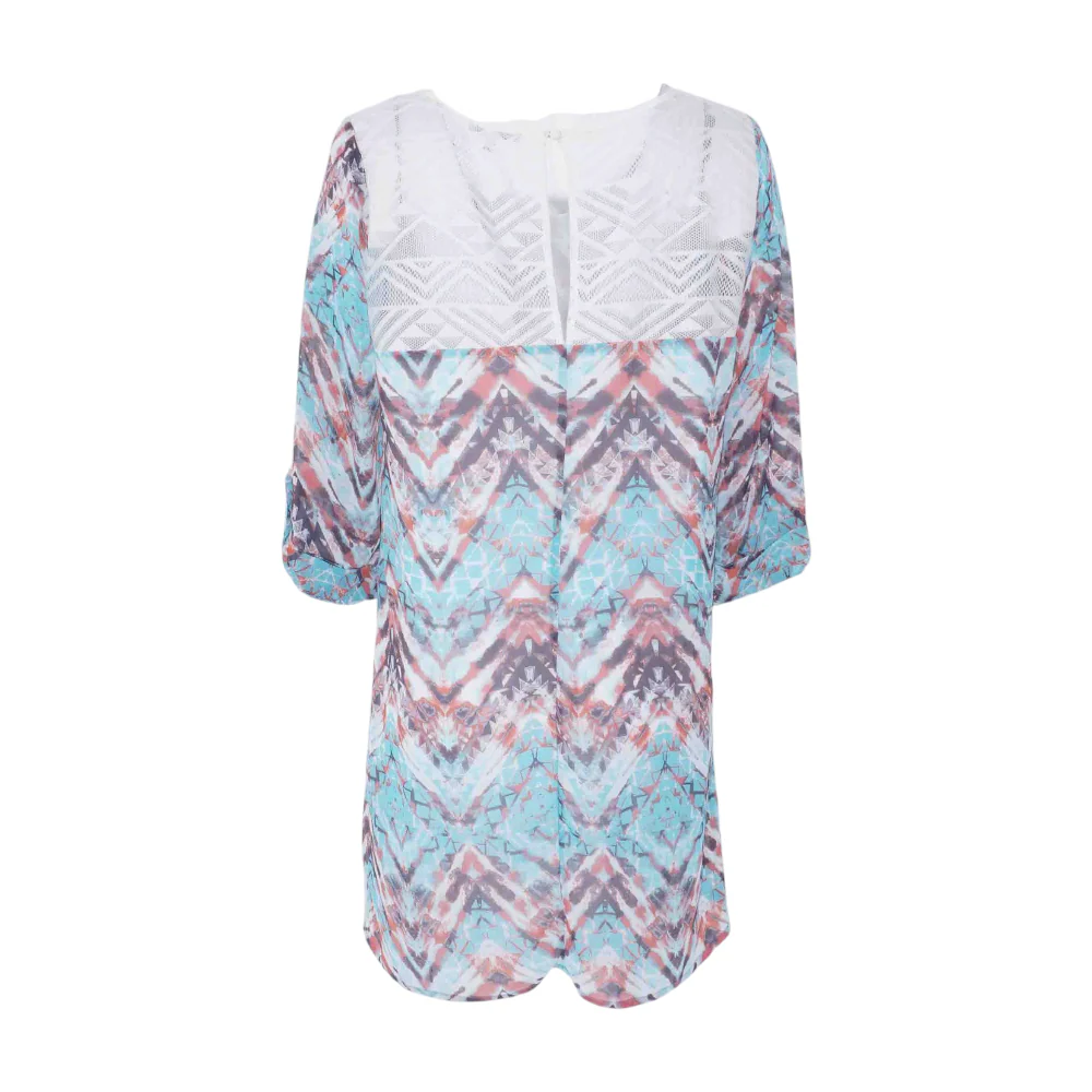 Multi Abstract Mini Dress - Image 2
