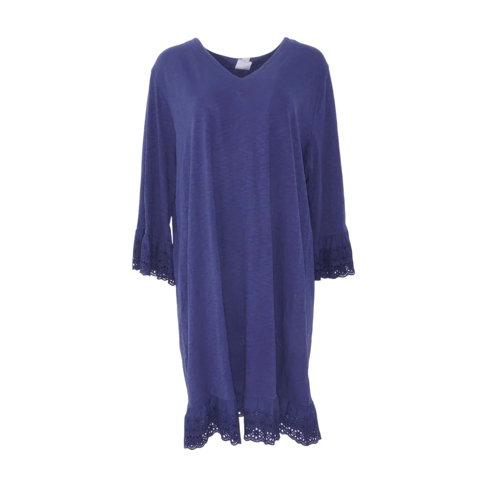Navy Plus Midi Dress