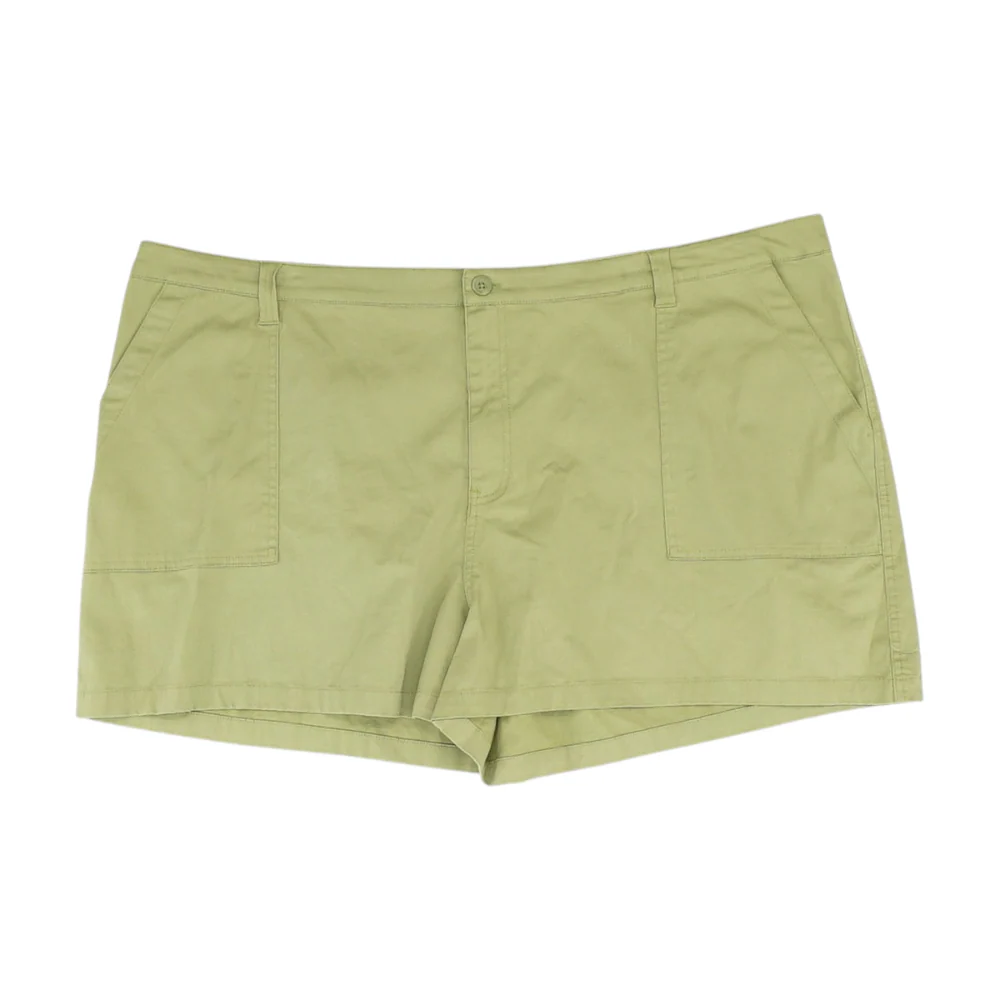 Green Plus Solid Chino Shorts