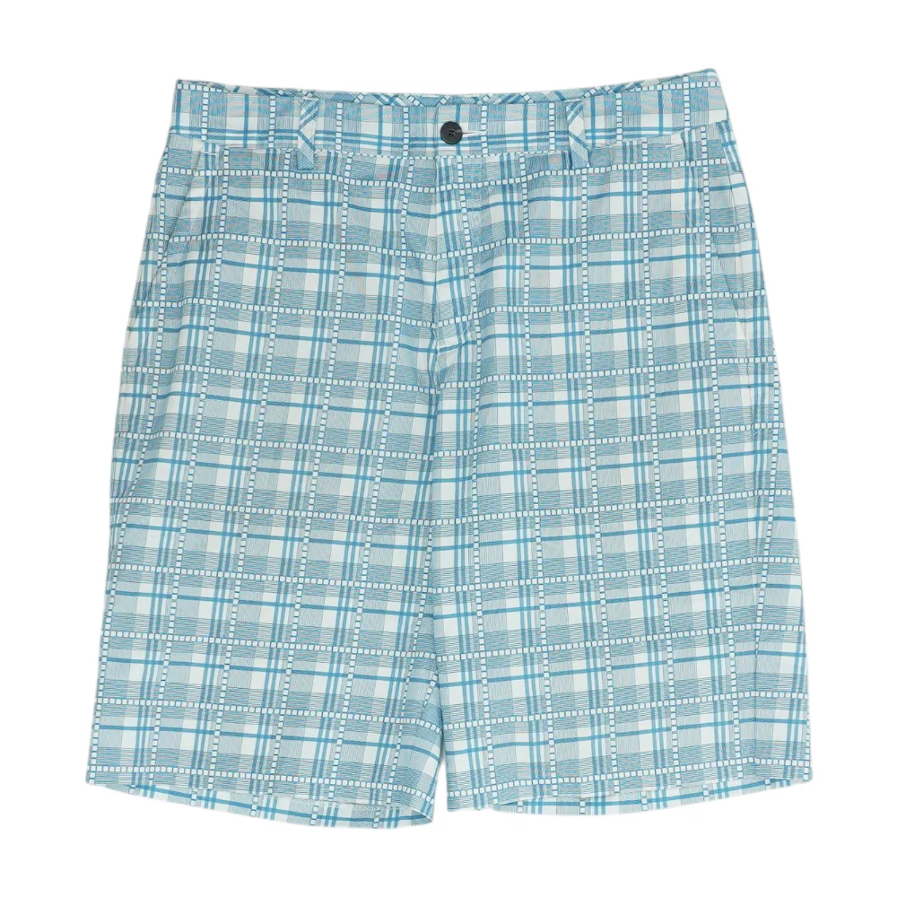 Blue Plaid Active Shorts