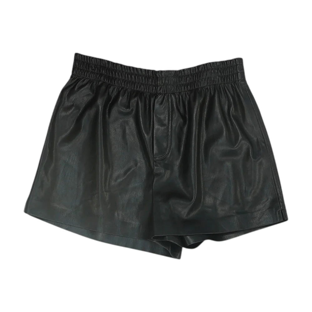 Black Solid Chino Shorts