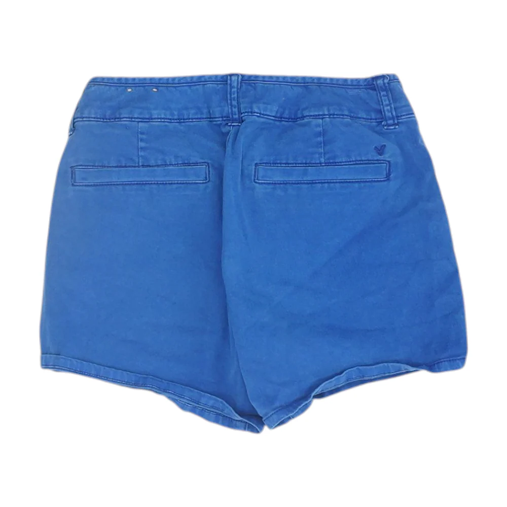 Blue Solid Chino Shorts - Image 2