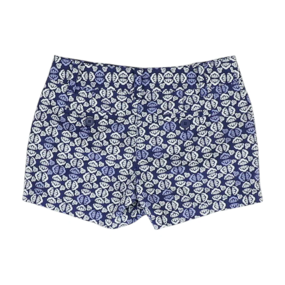 Navy Abstract Chino Shorts - Image 2