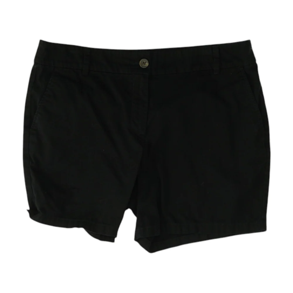 Black Solid Chino Shorts