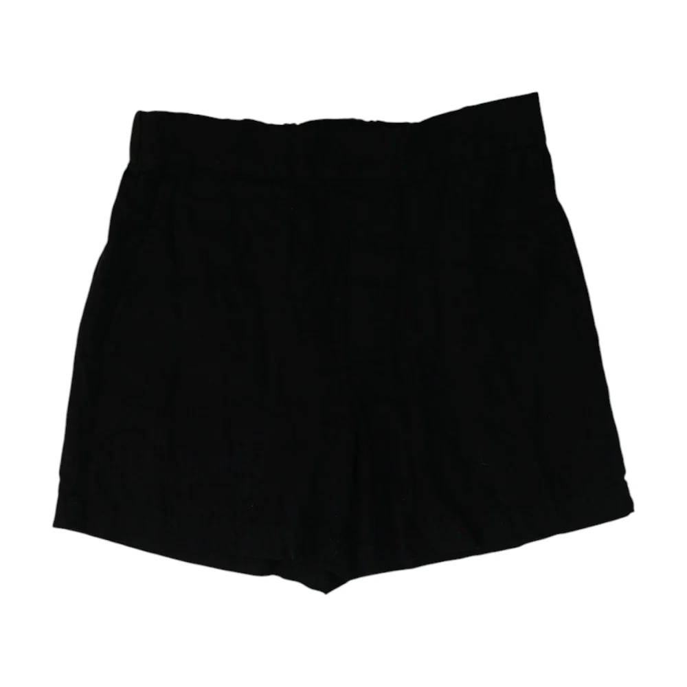 Black Solid Chino Shorts
