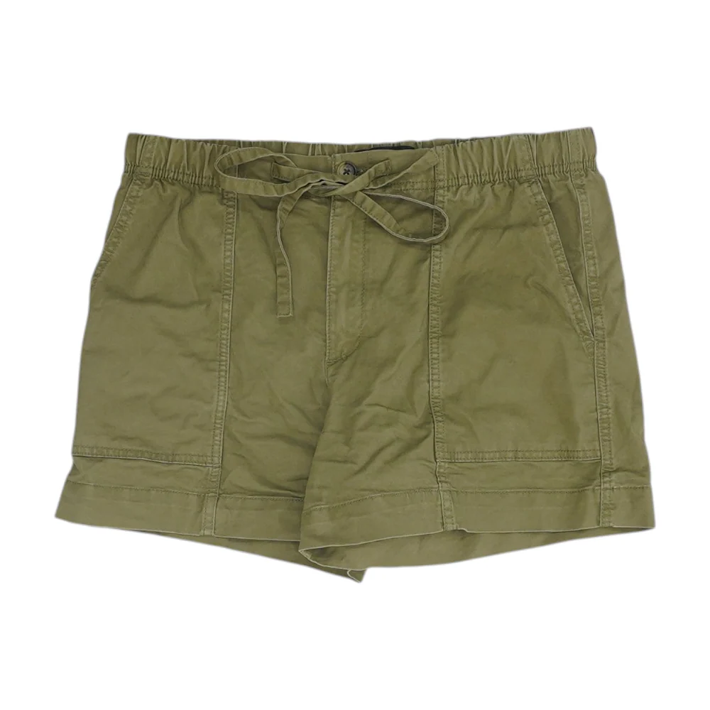 Green Solid Chino Shorts