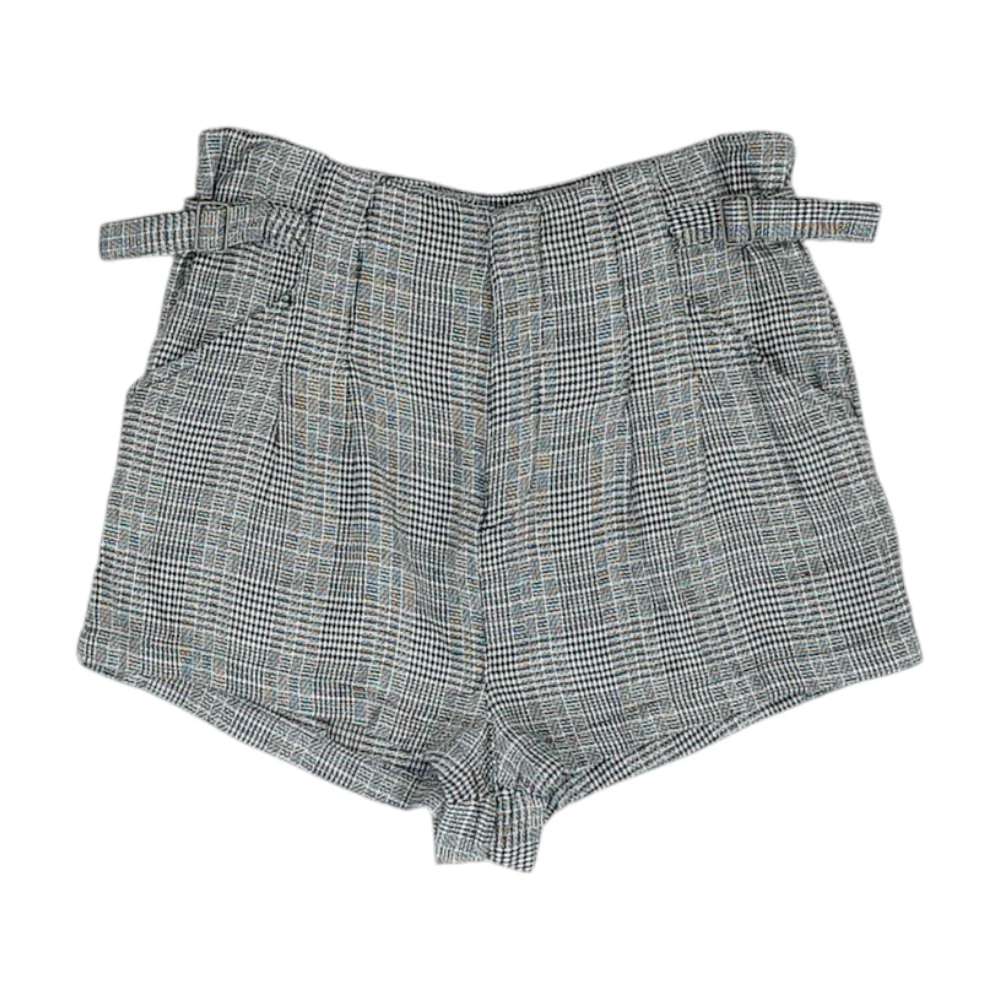 Black Plaid Chino Shorts