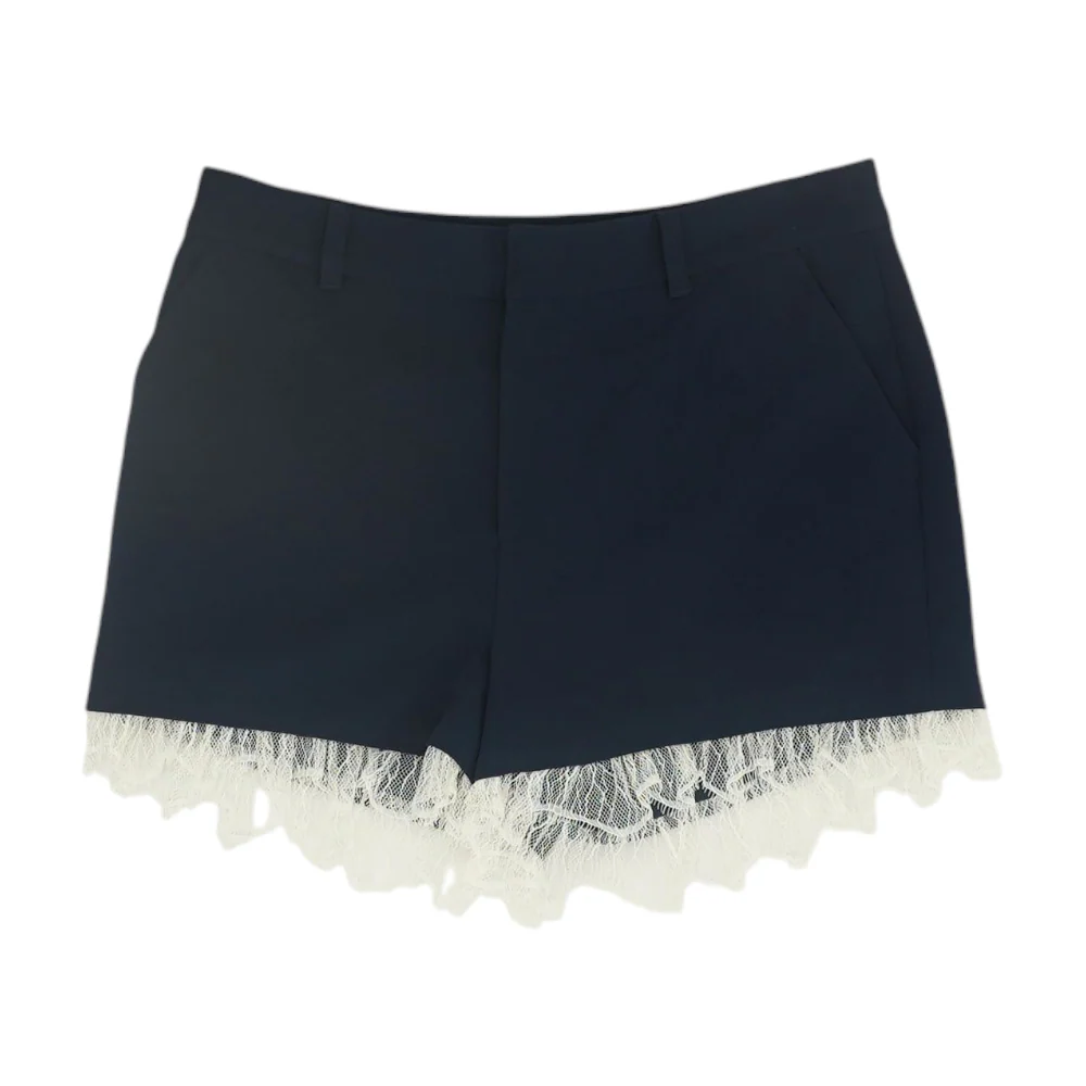 Navy Solid Chino Shorts