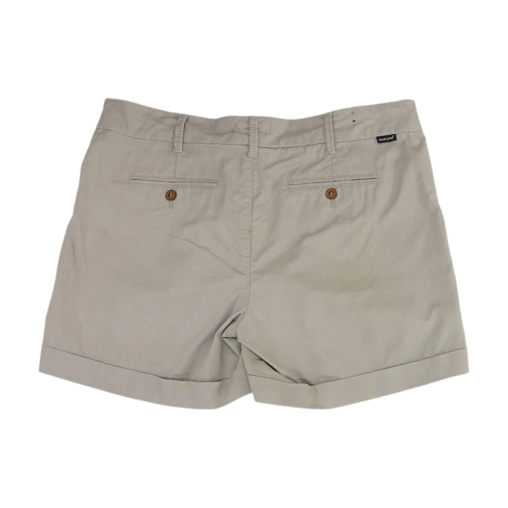 Gray Solid Chino Shorts - Image 2