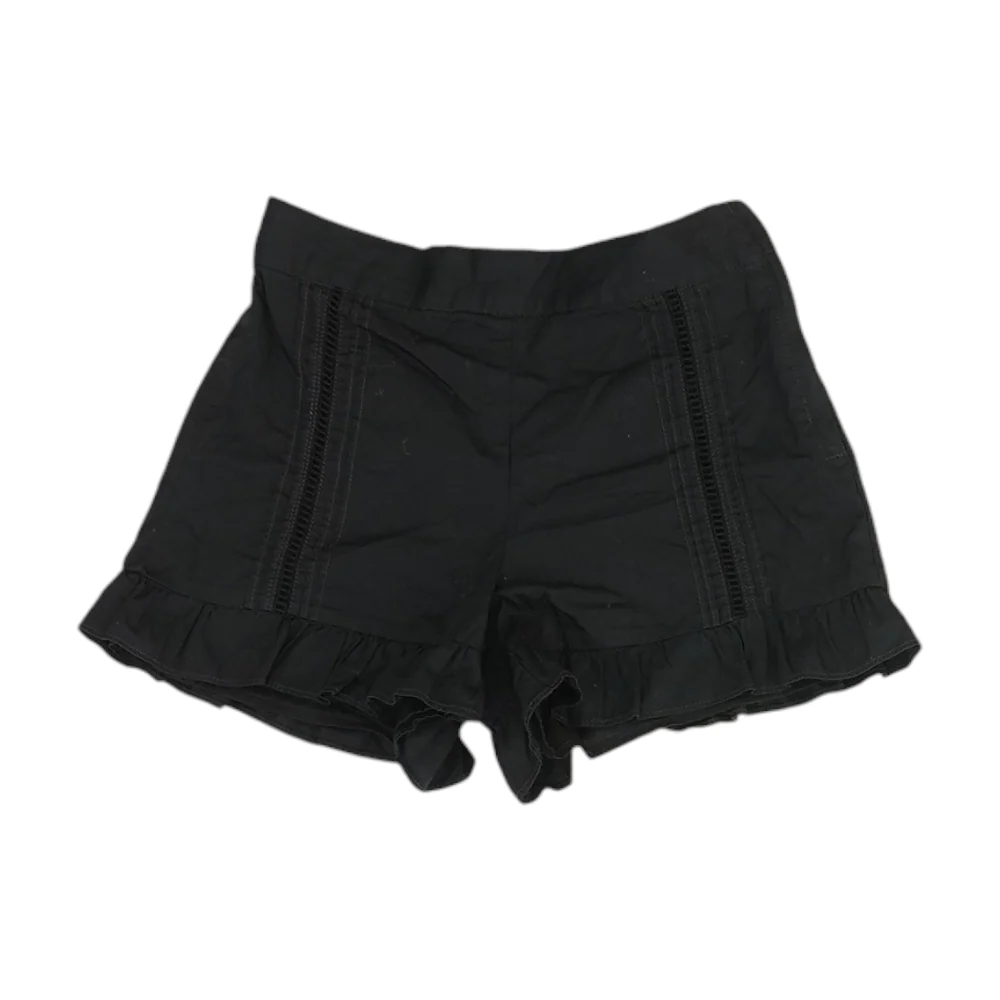 Black Solid Chino Shorts