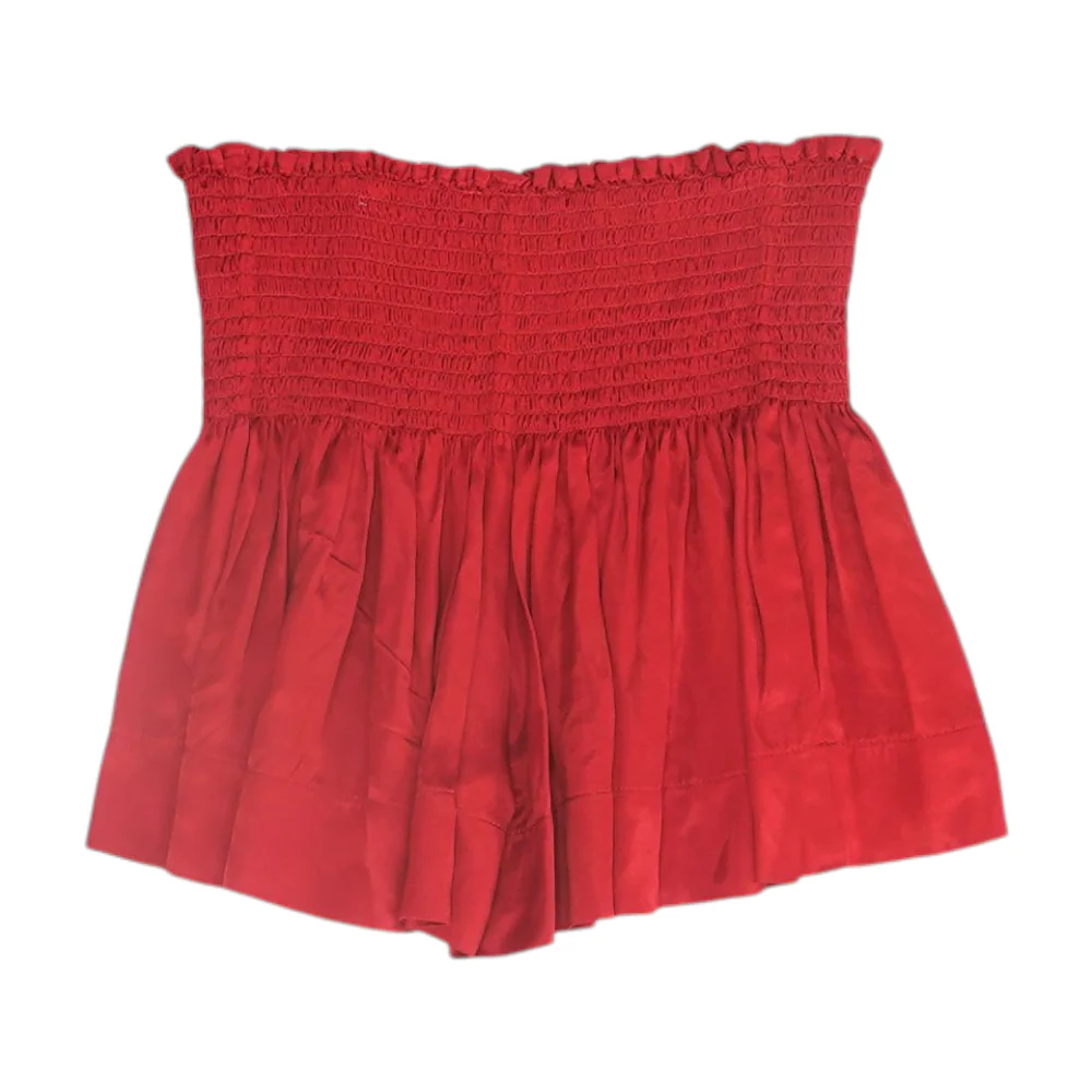 Red Solid Chino Shorts - Image 2
