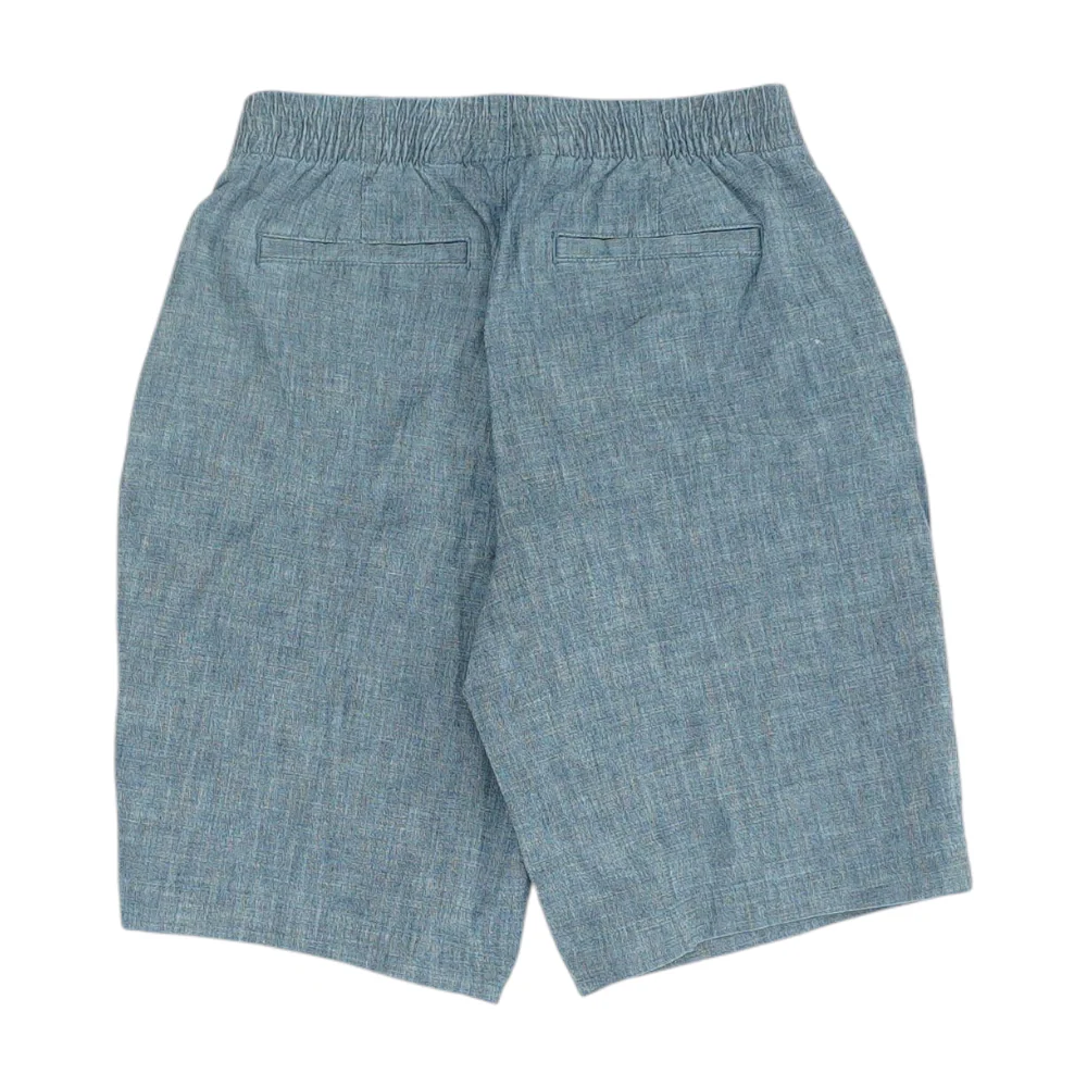 Blue Solid Chino Shorts - Image 2