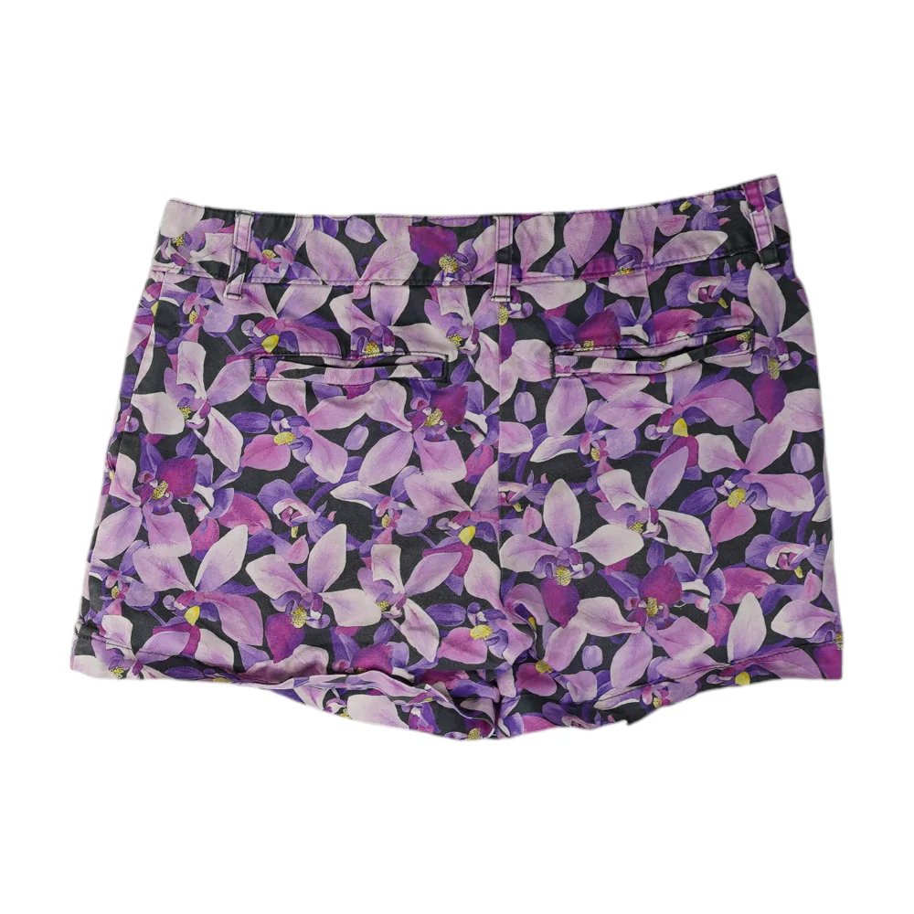 Purple Floral Chino Shorts - Image 2