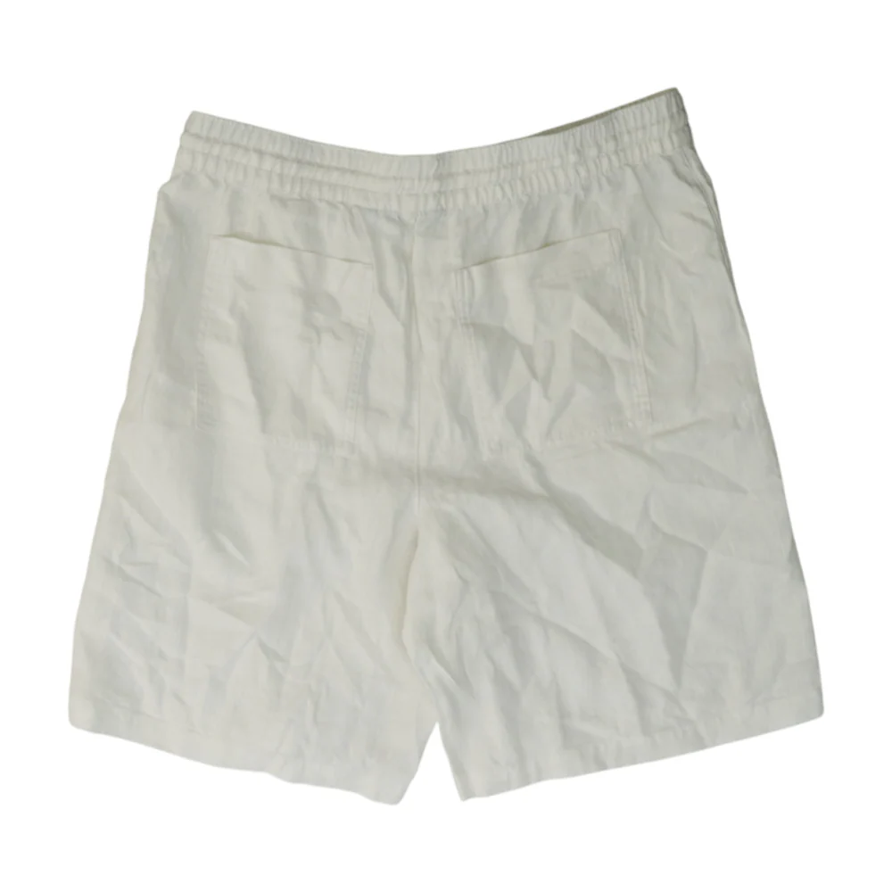 White Solid Chino Shorts - Image 2