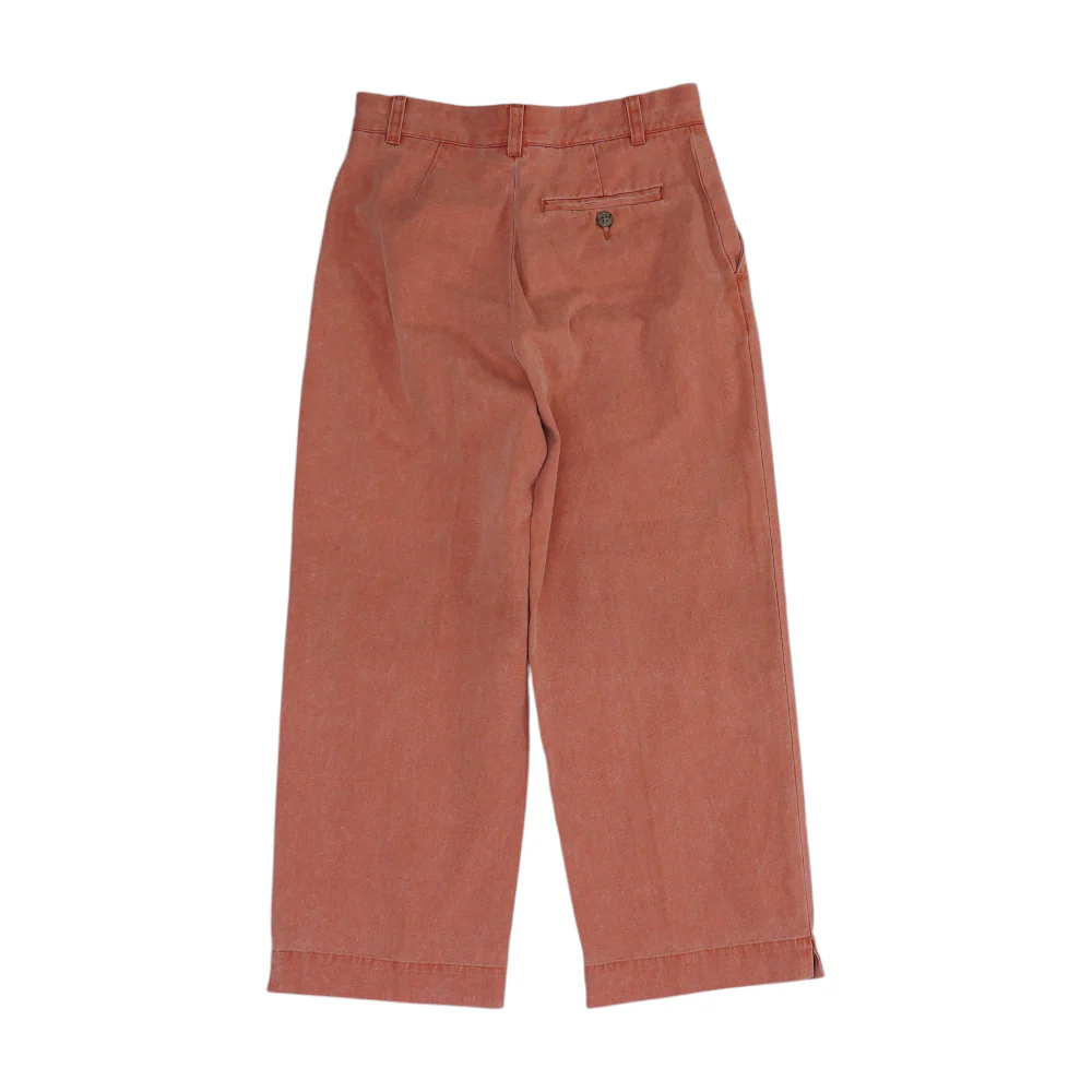 Red Solid Chino Capris - Image 2