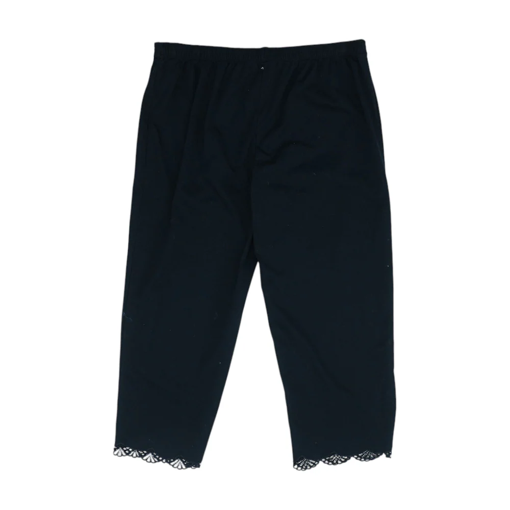 Black Solid Chino Capris - Image 2