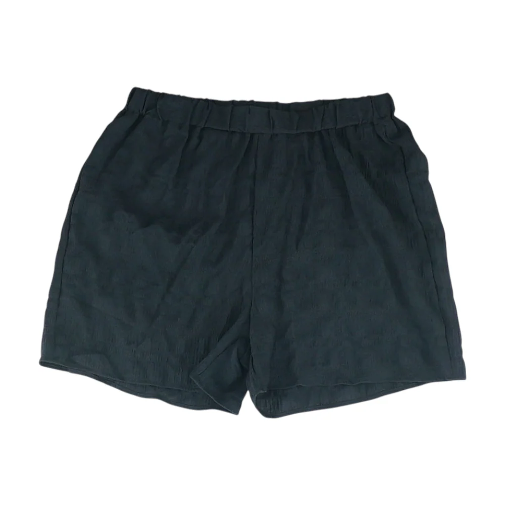 Black Solid Chino Shorts