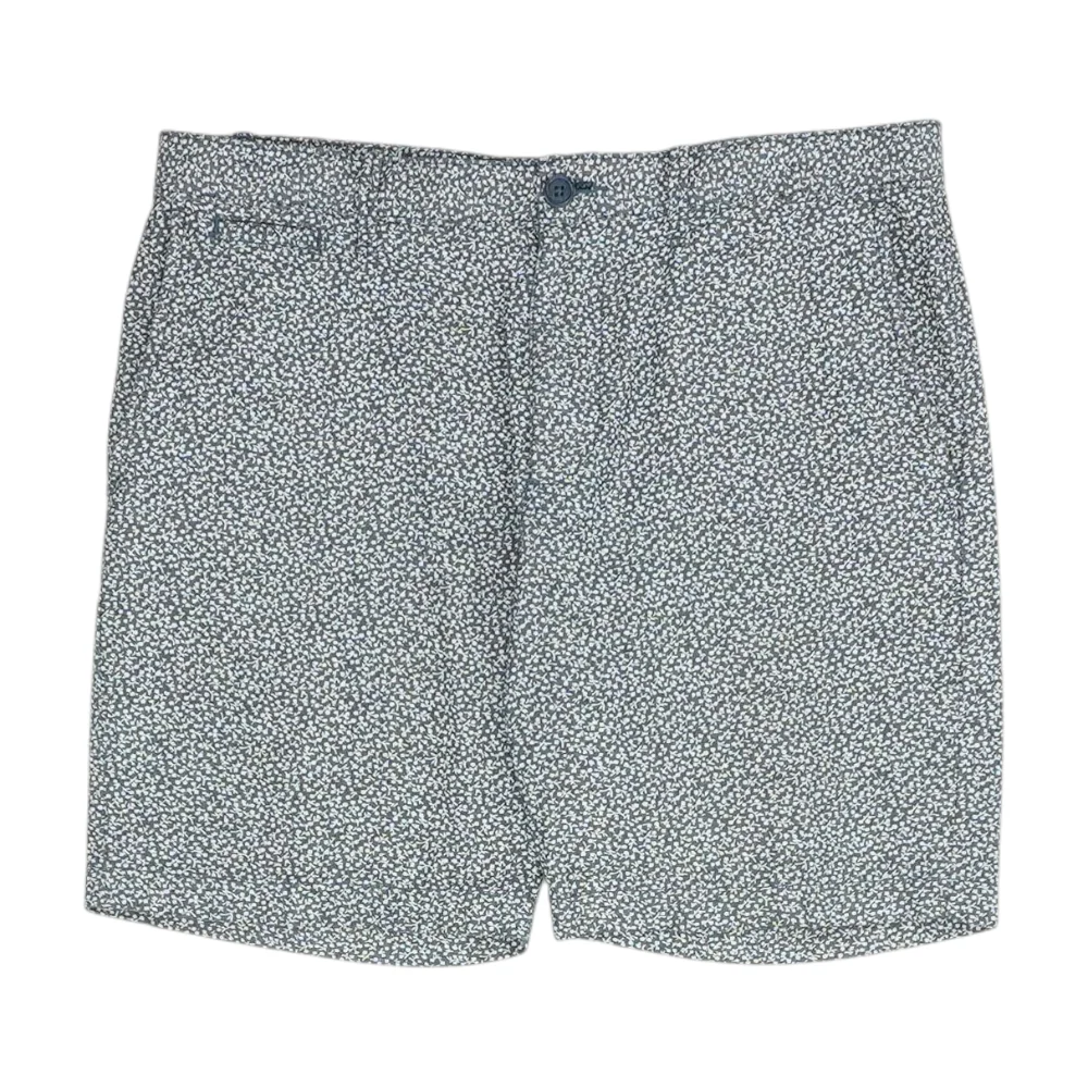 Gray Floral Chino Shorts