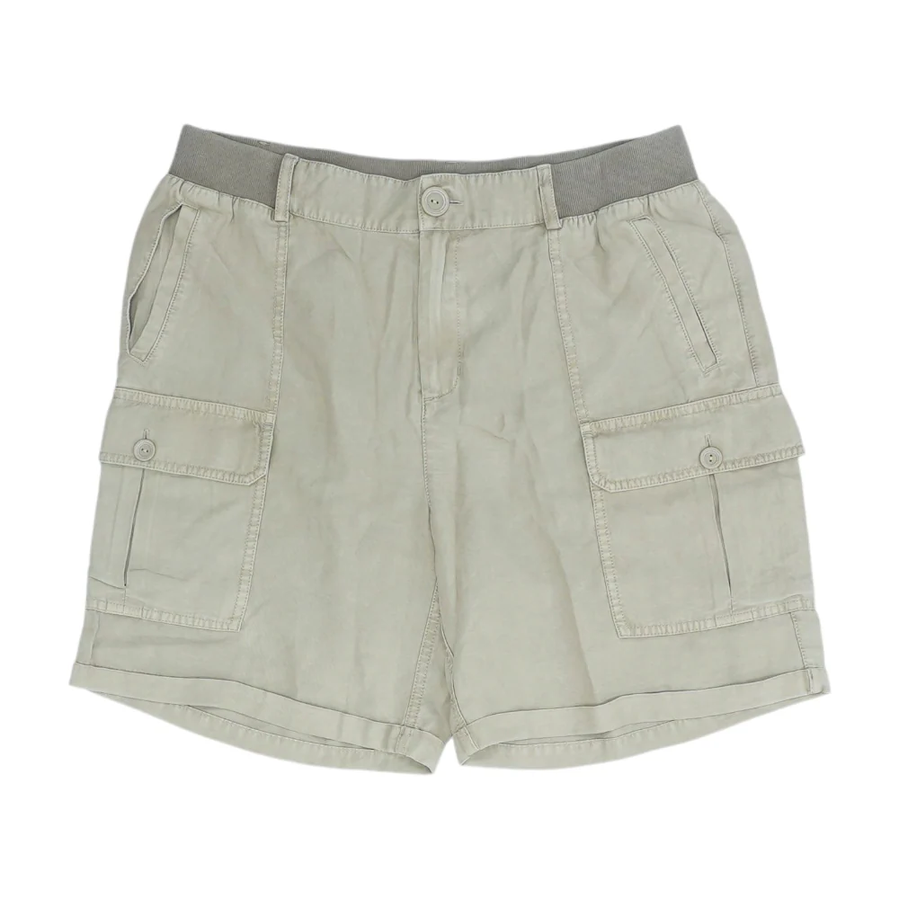 Beige Solid Chino Shorts