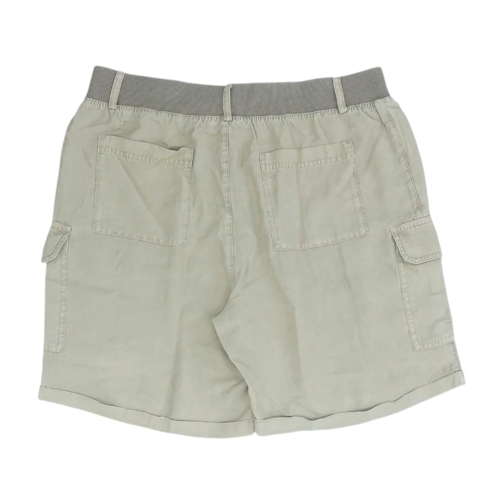 Beige Solid Chino Shorts - Image 2