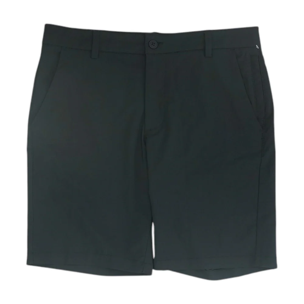 Black Solid Active Shorts
