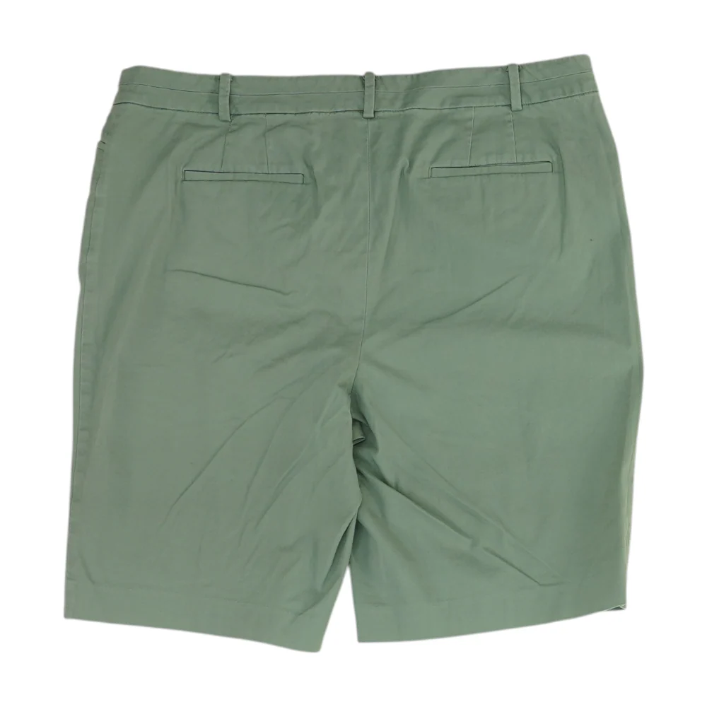 Green Solid Chino Shorts - Image 2