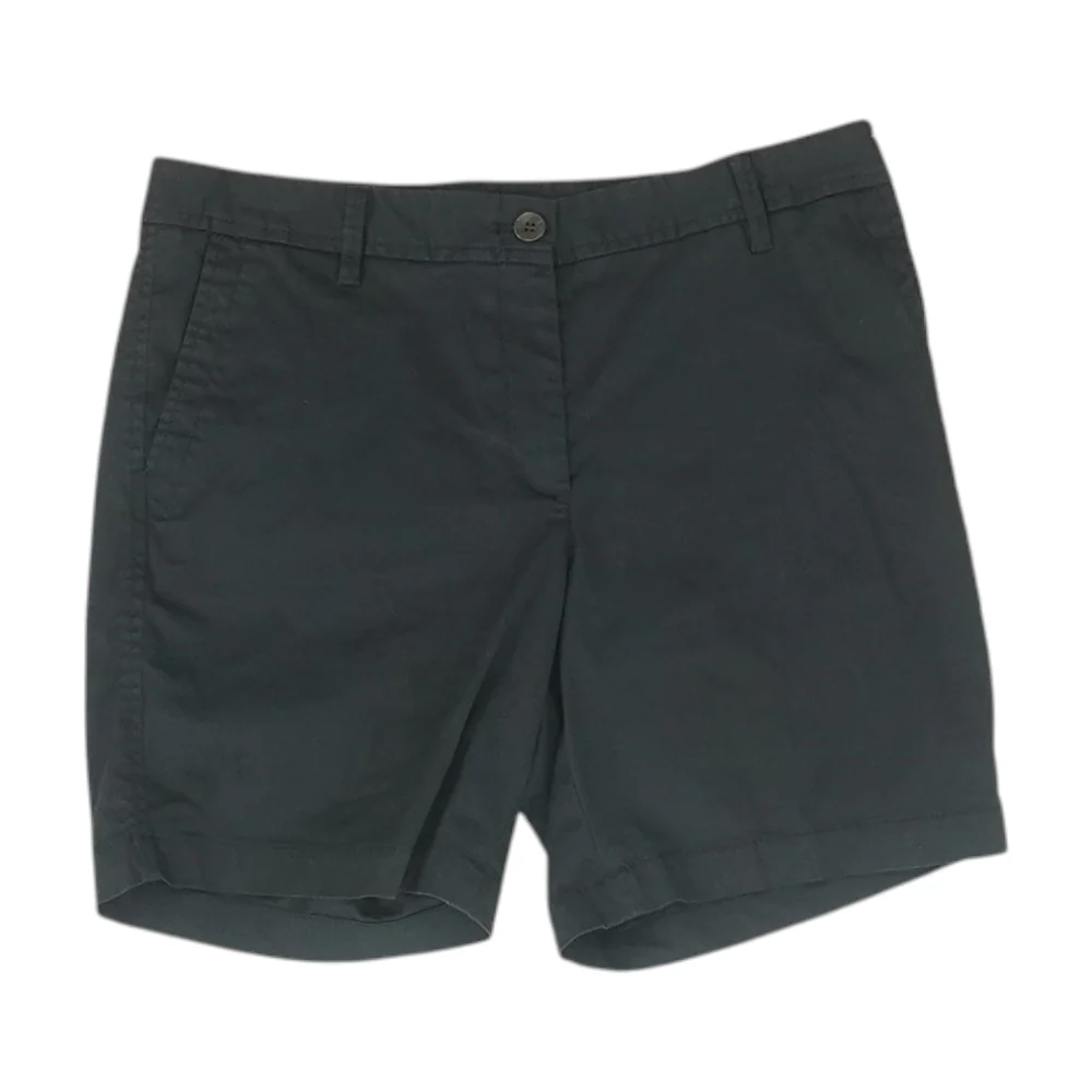 Black Solid Chino Shorts