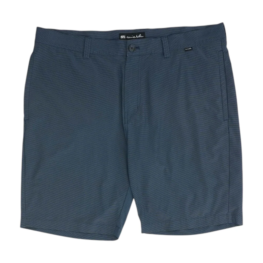 Blue Striped Chino Shorts