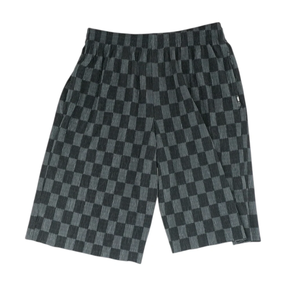 Gray Check Active Shorts