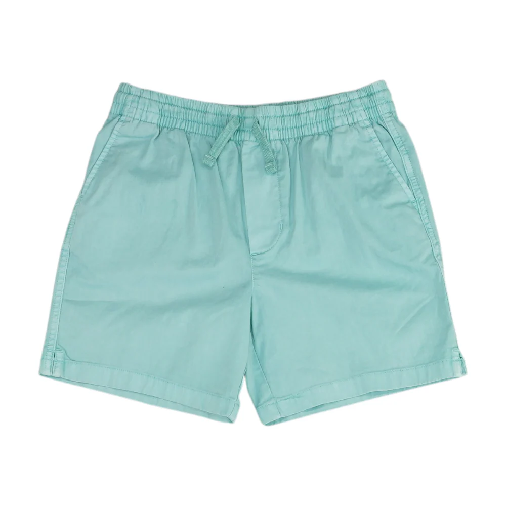 Blue Solid Chino Shorts