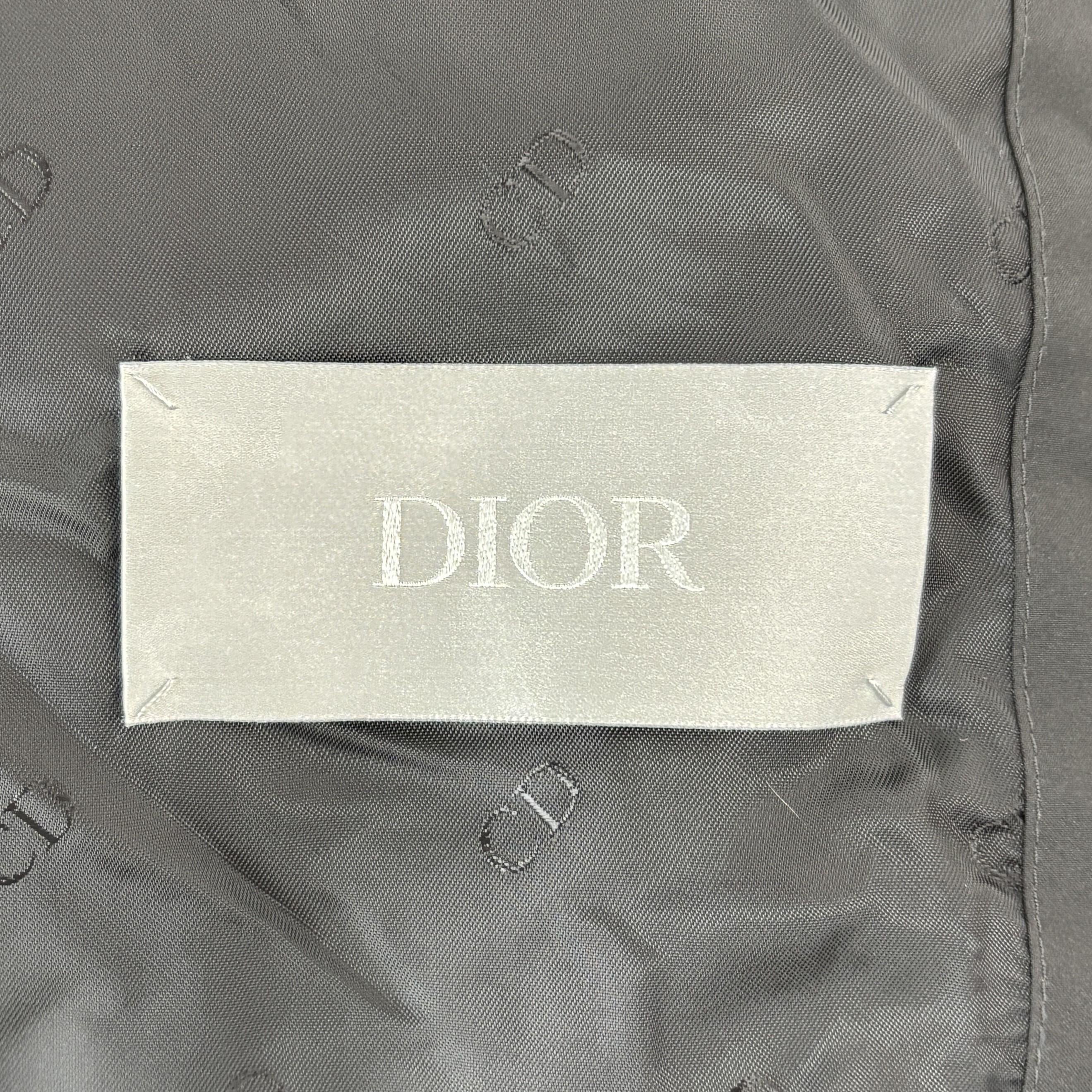 Black CD Icon Down Black Technical Fabric Jacket - Image 4