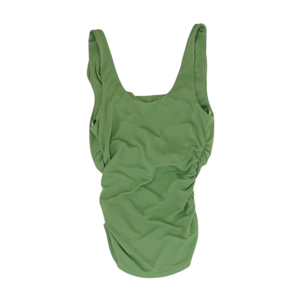 Green Cropped Blouse - Image 2