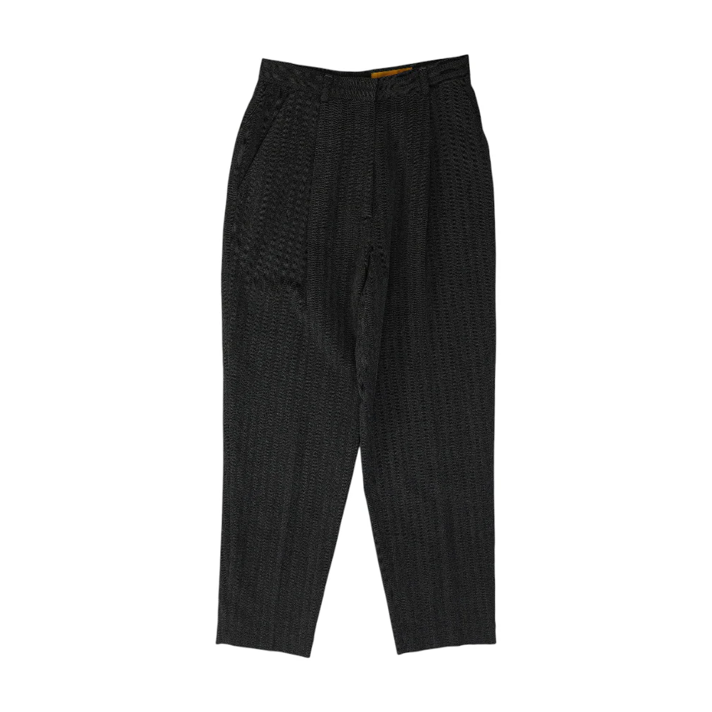 Gray Petite Herringbone Regular Pants