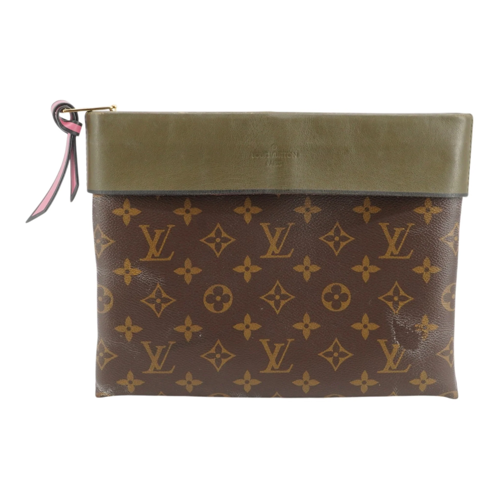 Khaki Monogram Canvas Pochette Tuileries Clutch