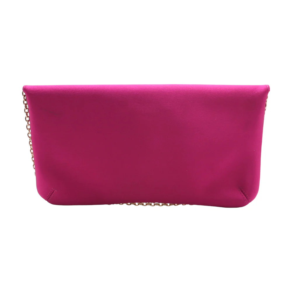 Tang Knot Clutch in Silk with Leather Knot - Image 2