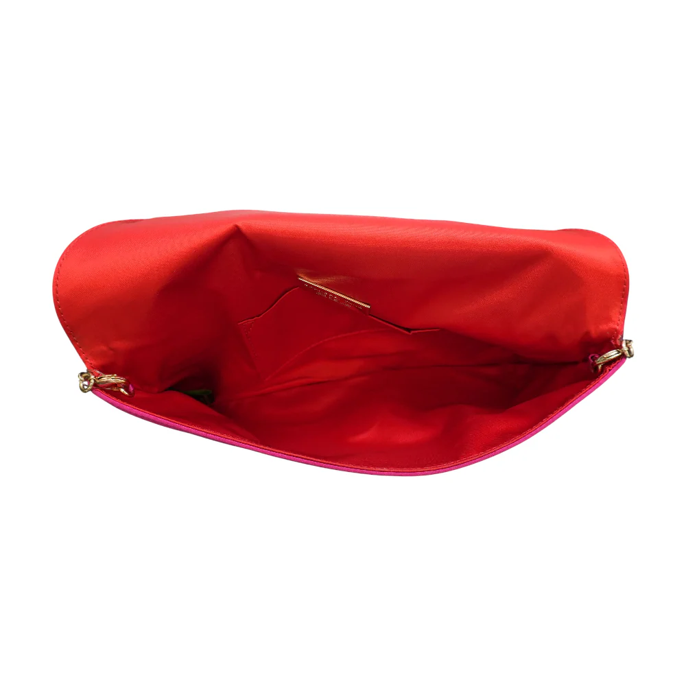 Tang Knot Clutch in Silk with Leather Knot - Image 3