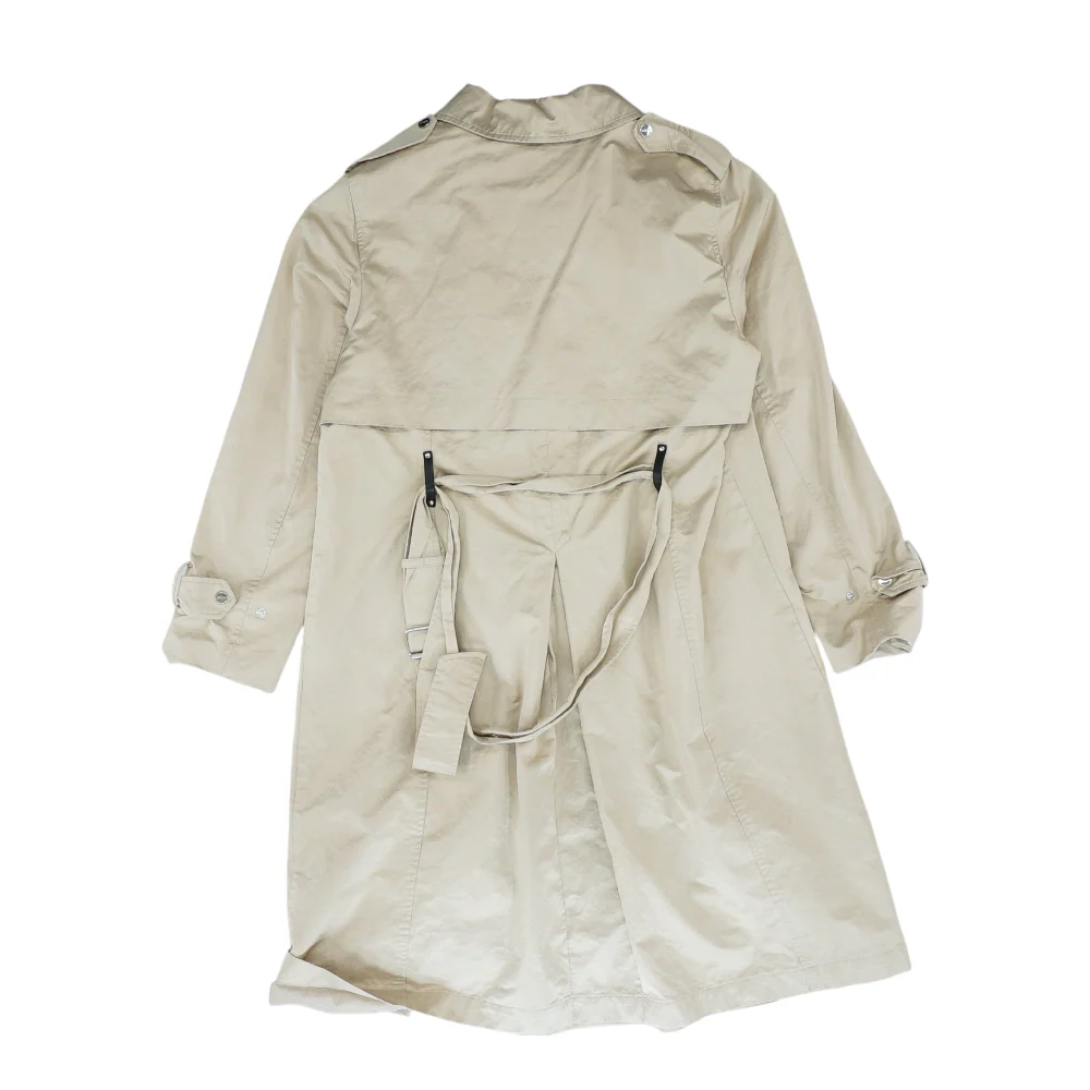 Beige Solid Coat - Image 2