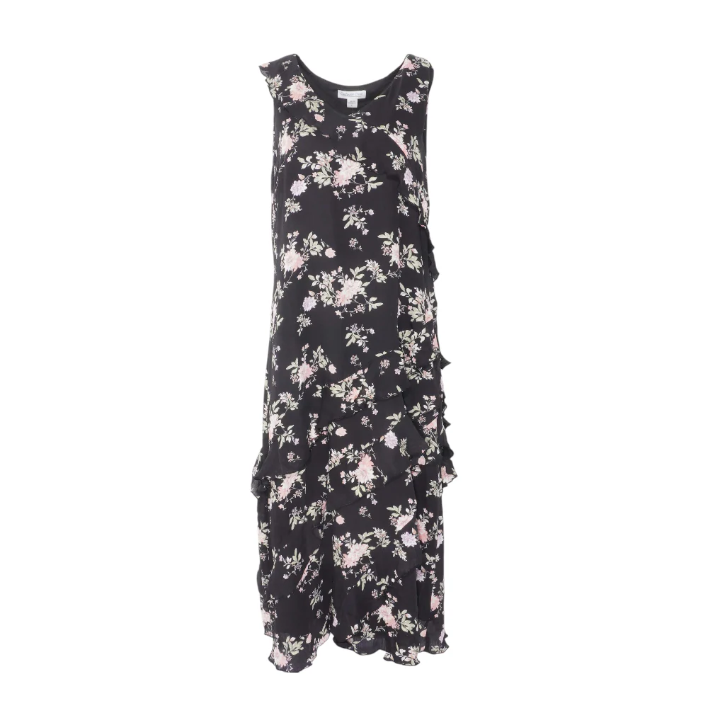 Black Floral Midi Dress
