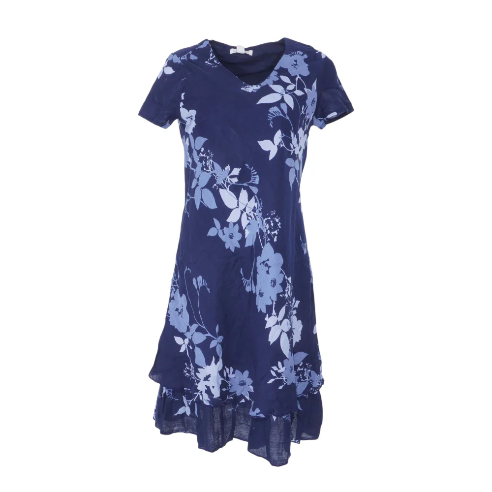 Navy Floral Midi Dress