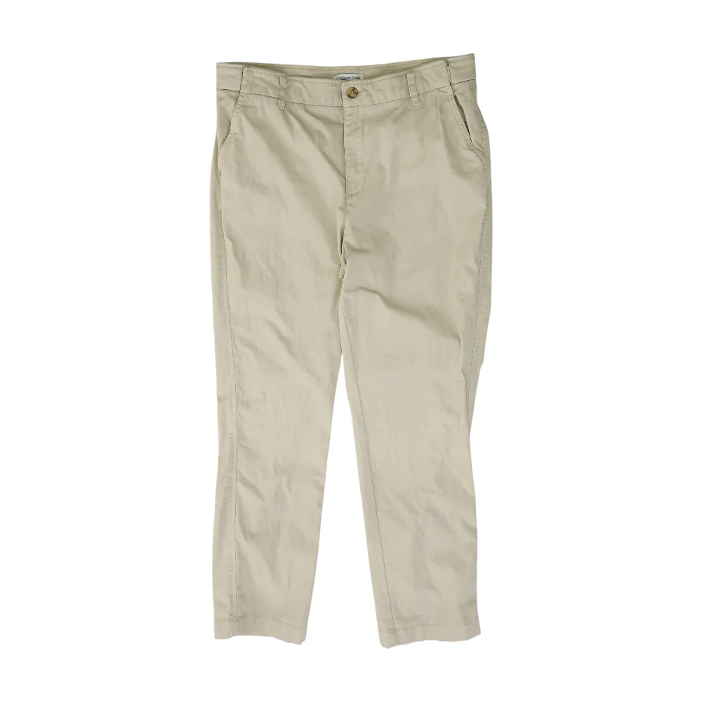 Beige Straight Pants