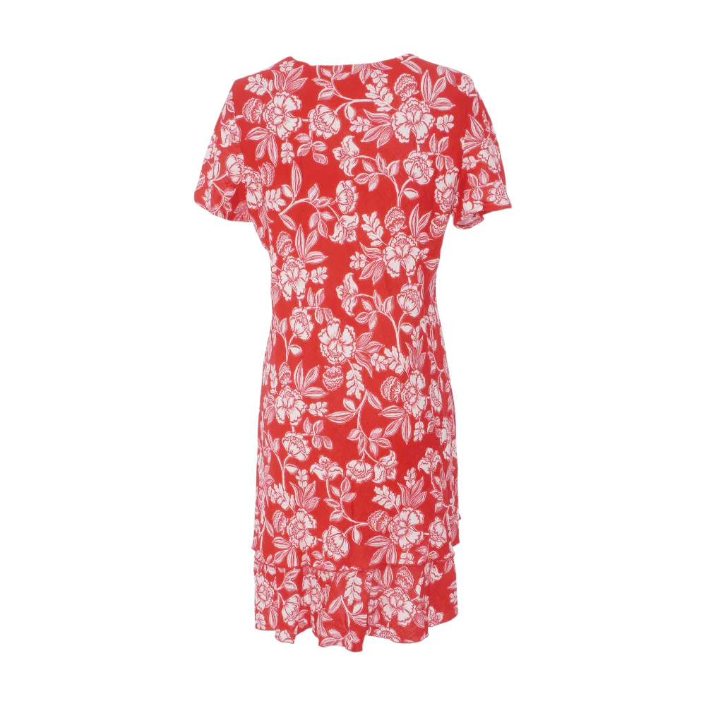 Red Floral Midi Dress - Image 2