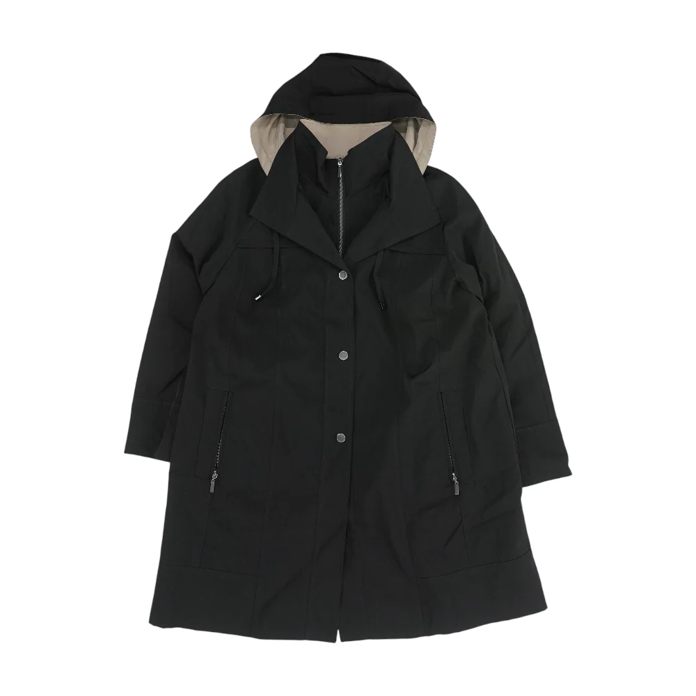 Black Color Block Coat