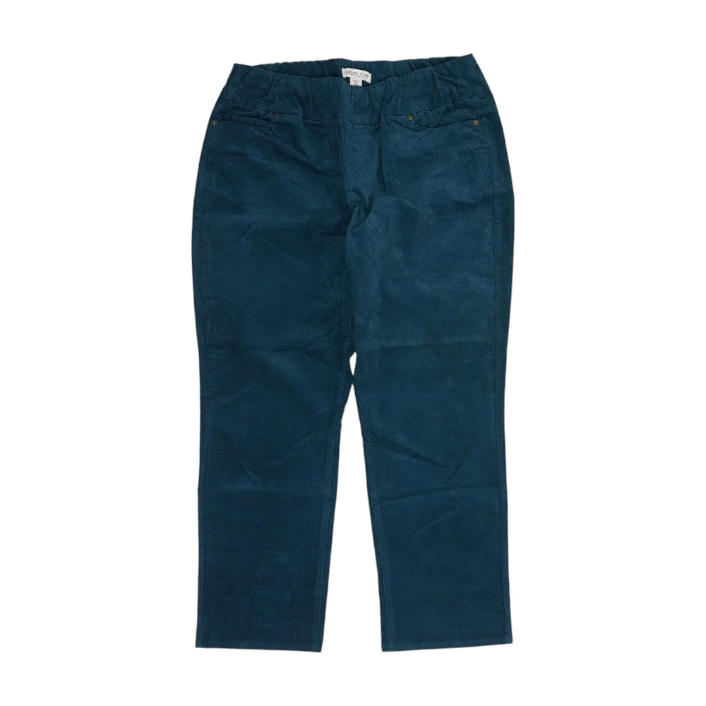 Blue Petite Straight Pants
